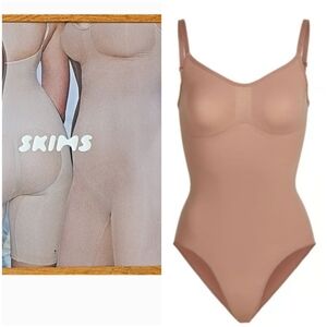 SKIMS Kim Kardashian Seamless Sculpt Brief Bodysuit Nude 2x/3x SH-BSB-0348 New.